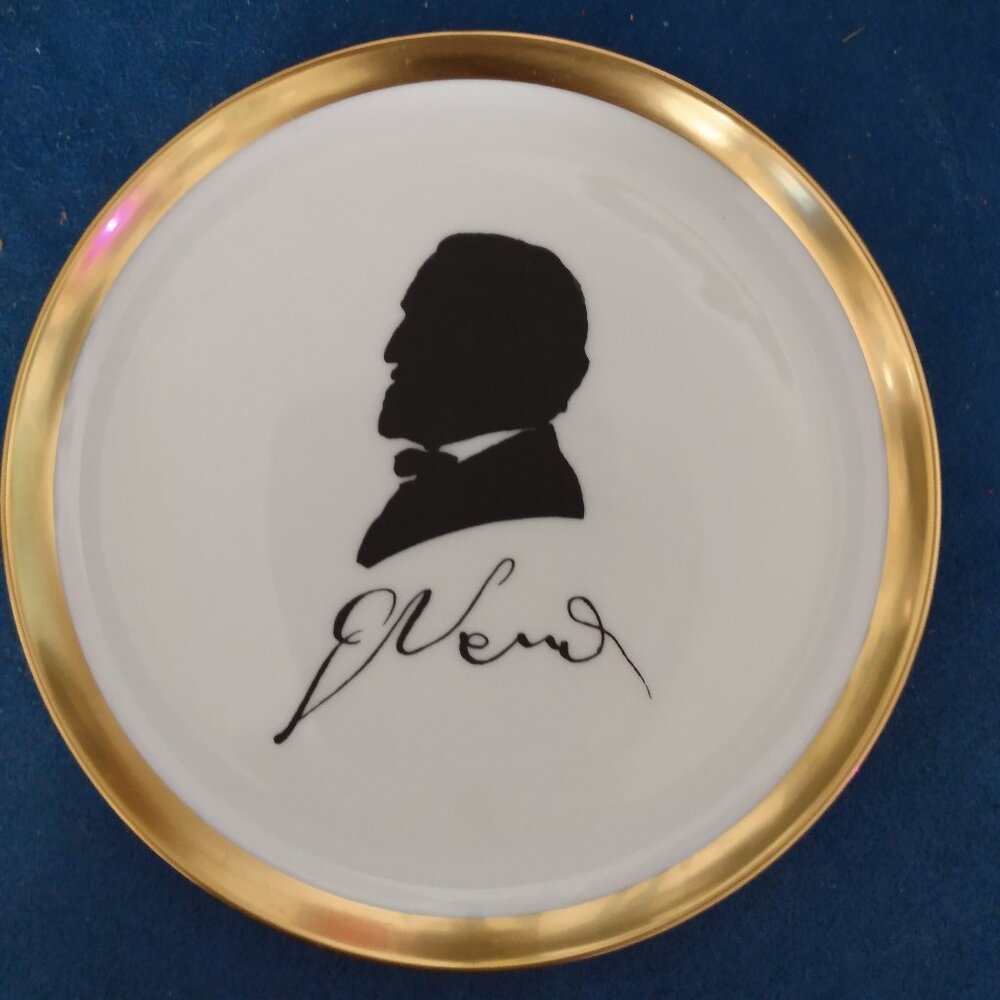 Verdi Classical Composer Silhouette Plate By Furstenberg 1st Issue 1971 Germany